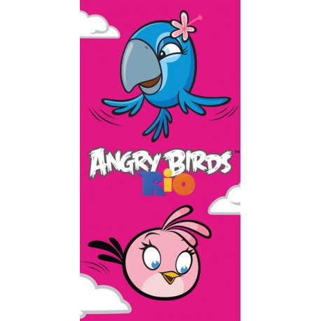 Ręcznik Angry Birds Rio 70x140 Różowy 4131 Carbotex