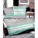 Pościel satynowa 160x200 Milano Miętowa Gold Line Greno