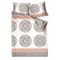 Pościel satynowa Premium 160x200 Orientalna morelowa Bielbaw Greno
