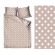 Pościel satynowa XQ 200x220 Eco Line Dot beżowa grochy Greno