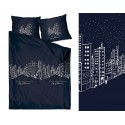 Pościel satynowa XQ 160x200 City Of Dream grafitowa Greno