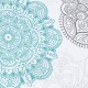 Pościel satynowa 160x200 Mandala biała turkusowa szara ornament Eurofirany
