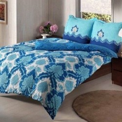 Pościel satynowa 180x200 Azra Blue TAC