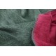 Koc bawełniany Biederlack Duo Cotton Melange Grun Rot 150x200