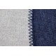 Koc bawełniany Biederlack Duo Cotton Melange Marine Graphit 150x200