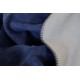 Koc bawełniany Biederlack Duo Cotton Melange Marine Hellblau 150x200