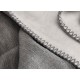 Koc bawełniany Biederlack Duo Cotton Melange Natur Graphit 150x200