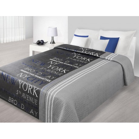 Narzuta New York 220x240 7 Broadway, 5-th Avenue Stalowo Granatowa Eurofirany